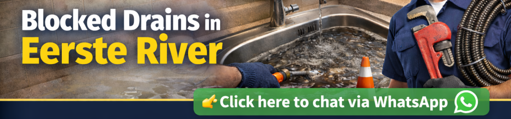 Blocked drains in Eerste River causing standing water in a kitchen sink